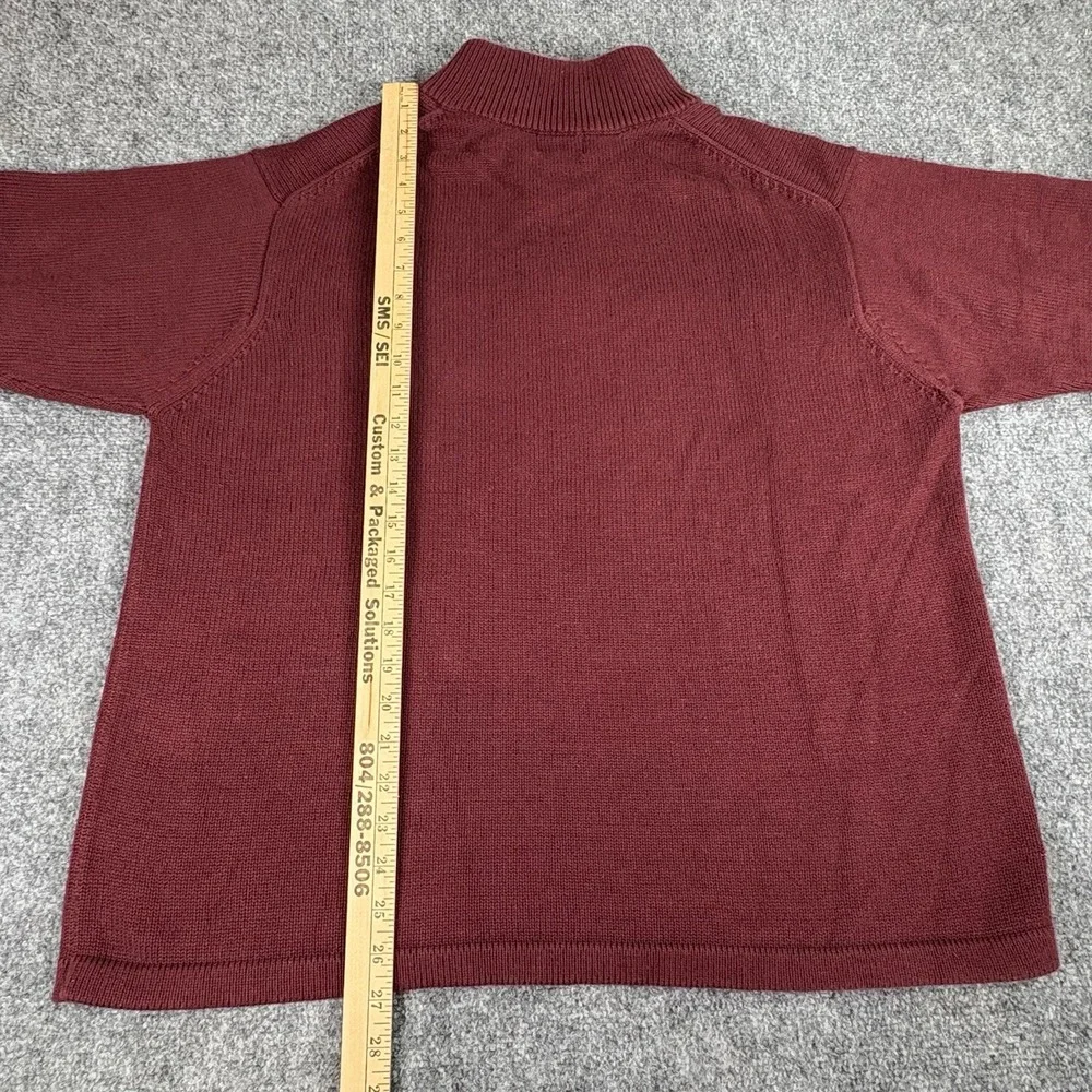 Vintage Y2K L.L.Bean Quarter Zip Sweater Men's L Red Preppy Outdoor Academia 90s